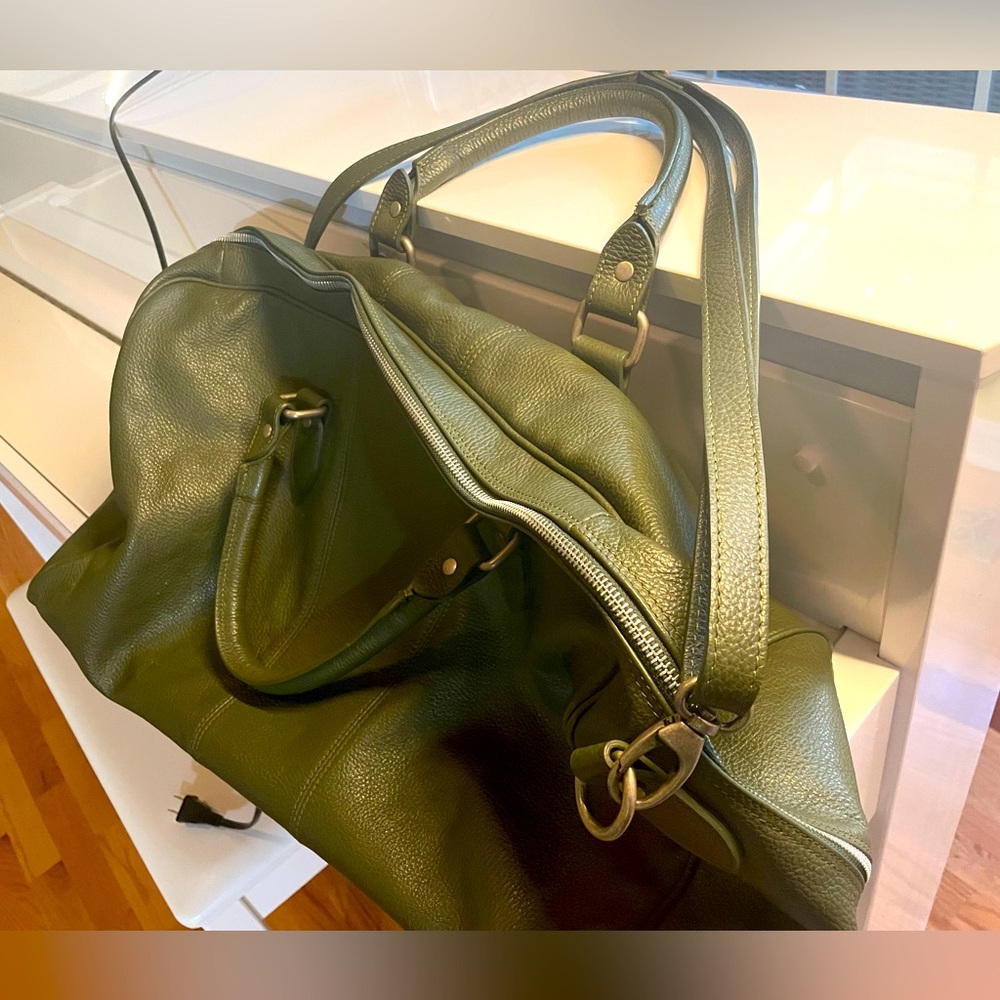 Italian Leather Weekender by Garuglieri Like New